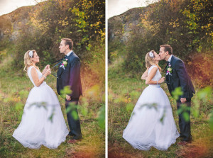 Veselá svatební fotografie z lomu