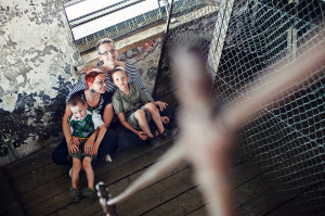 Zuzka s rodinkou v Mořici na zvonici