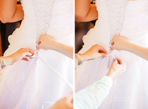 Šněrování svatebních šatů