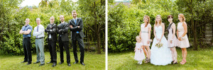 Společné fotografie novomanželů a hostů