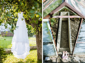 Svatební šaty a svatební střevíce
