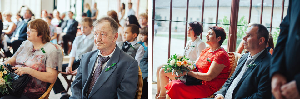 Svatební hosté na svatebním obřadu